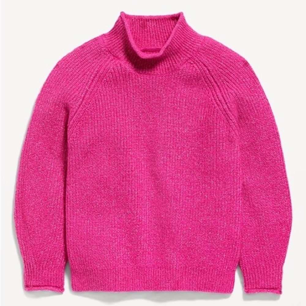 Girls Old Navy Feathery Flamingo Mock Neck Sweater! NWT